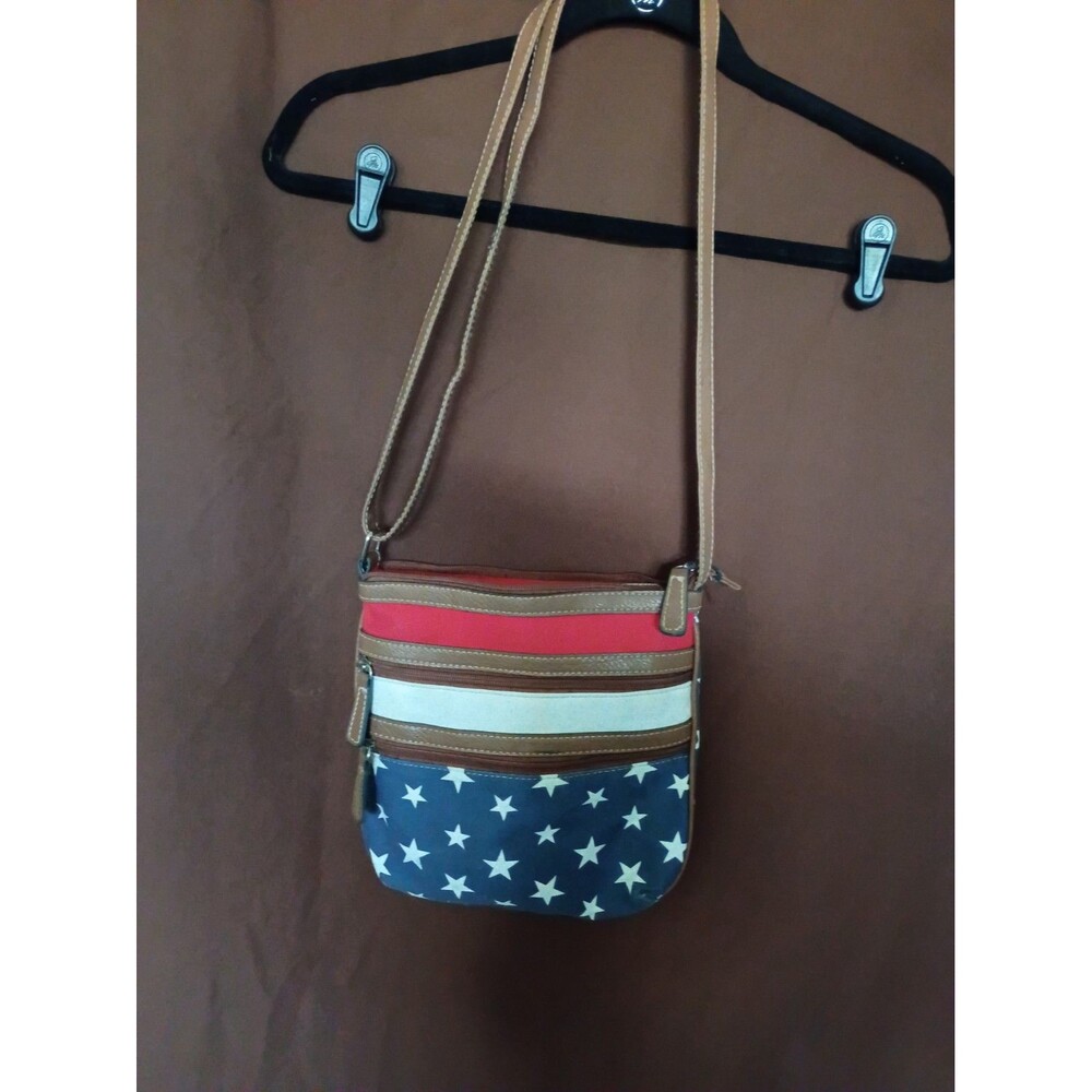 Croft & Barrow patriotic American flag canvas crossbody purse